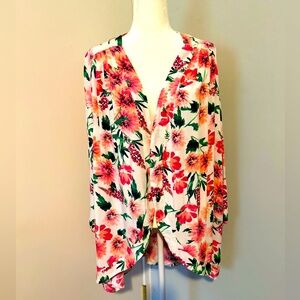 St. John’s Bay Cover Up Floral Pink and White , One size